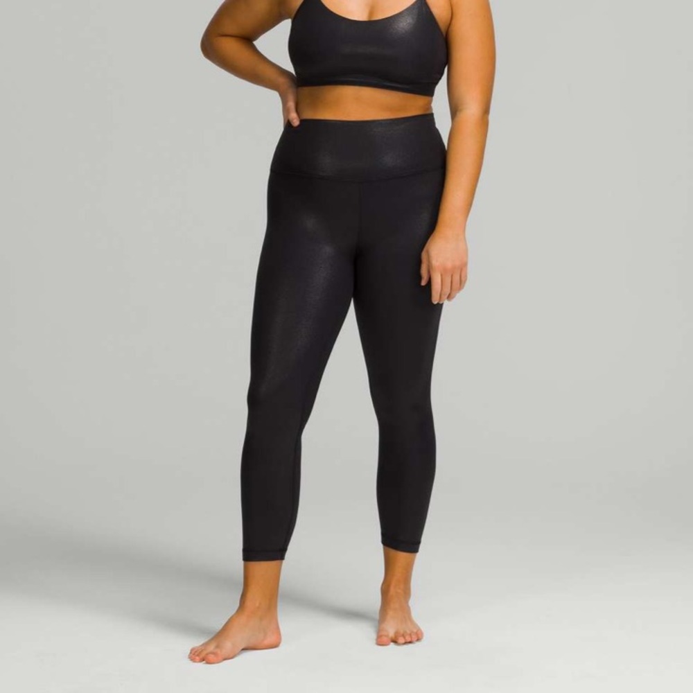 Lululemon Align High-Rise Pant 25"' *Shine; Radiate Foil Print Black